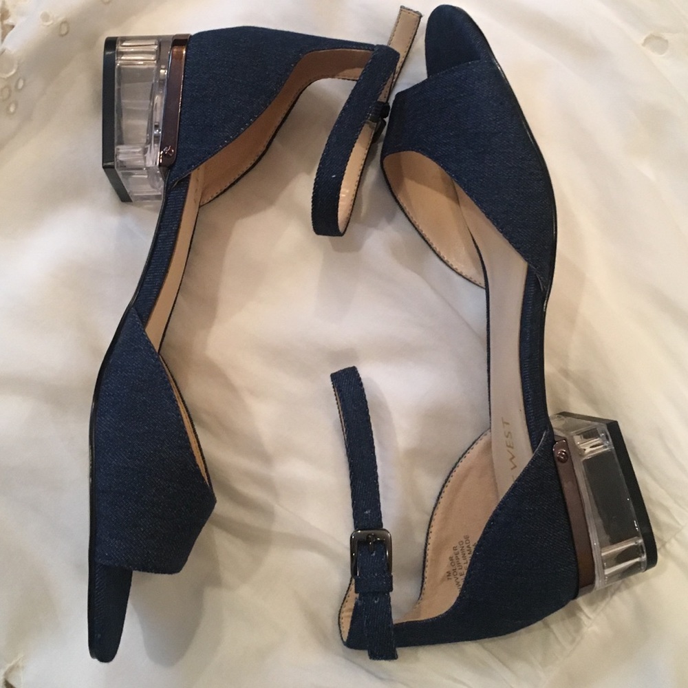 Low heels with ankle strap